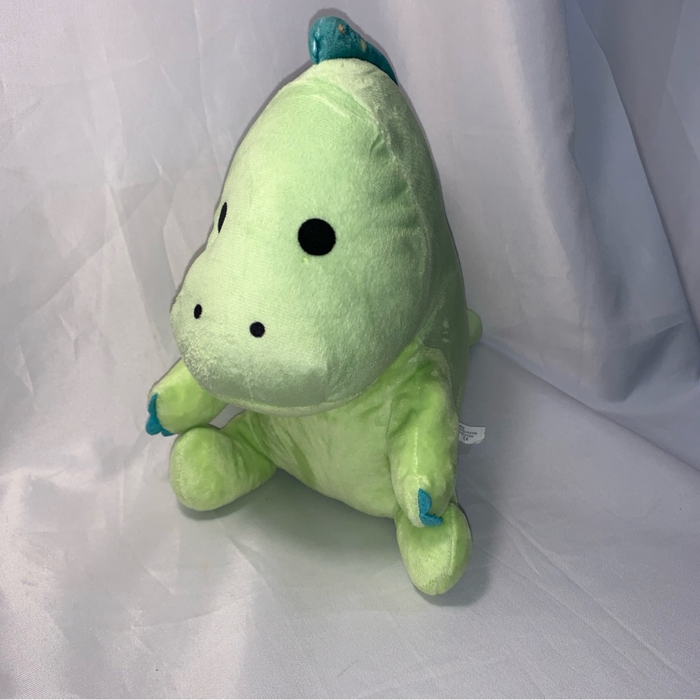 Pickle the Green Dinosaur Plush Toy 10” Older Hearts Spots Love